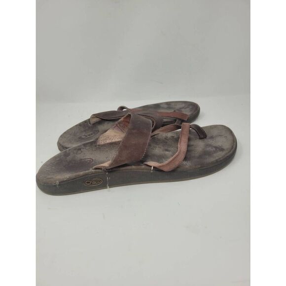 COPY - Leather Chacos Slip on Thong Sandals Womens Size 9 - Picture 5 of 10